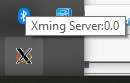 XMing shown in taskbar